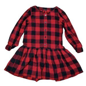 Gap Buffalo Check Dropped Waist Dress 3T